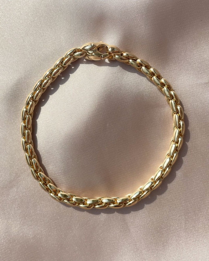 Geelgouden Schakelarmband met Luxe Karabijnsluiting, 14 Karaat, 13,7 gr, 19 cm