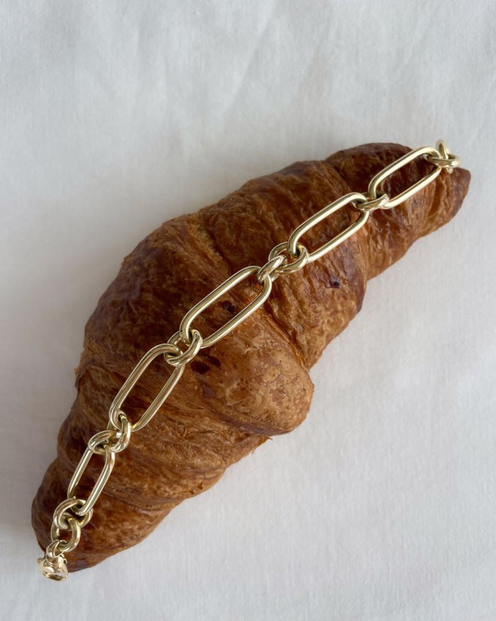 Luxe Gouden Schakelarmband met Grove Schakels, 14 Karaat, 16,2 gr, 20 cm