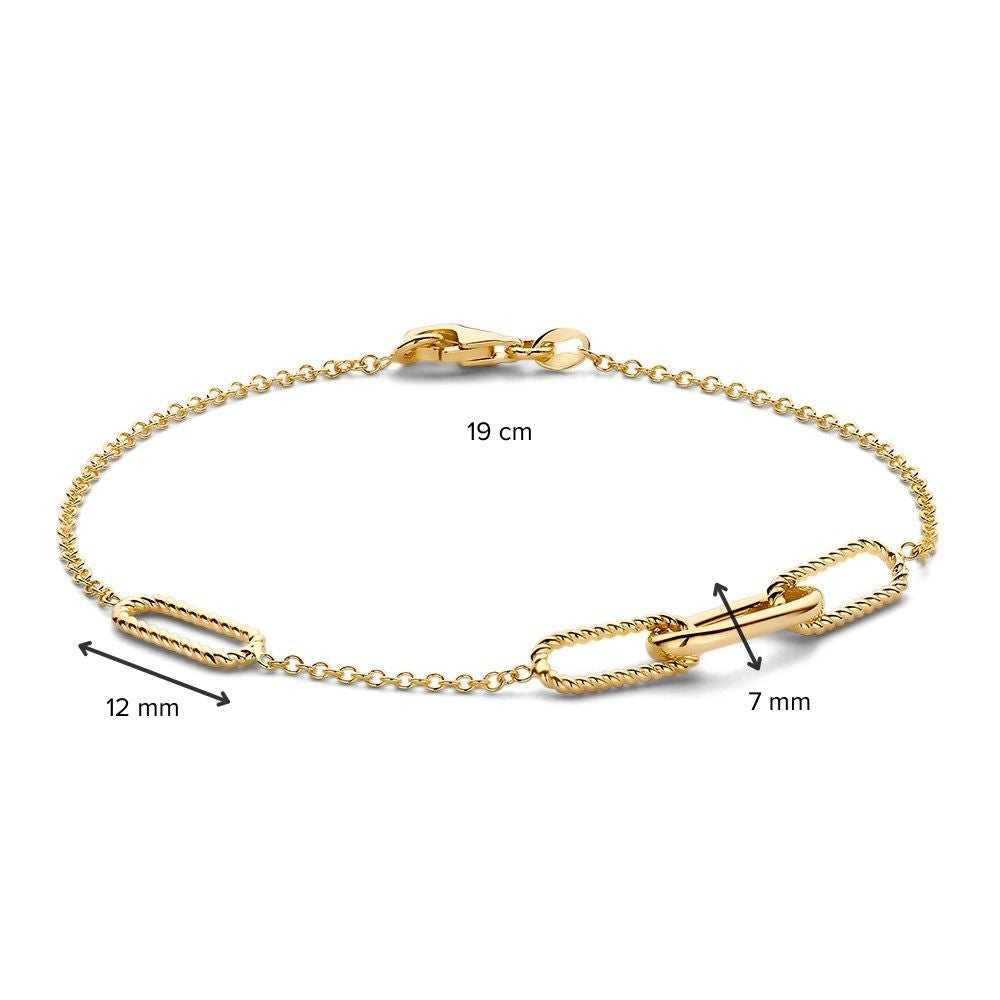 Stijlvolle Geelgouden Armband 14 Karaat, 2,8 gr, 19 cm – Tijdloos en Elegant