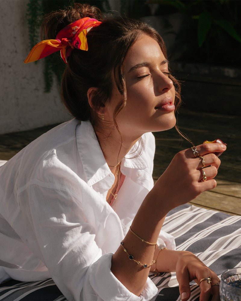 Verfijnde Geelgouden Armband met Luxe Elementen, 14 Karaat, 2,5 gr, 19 cm