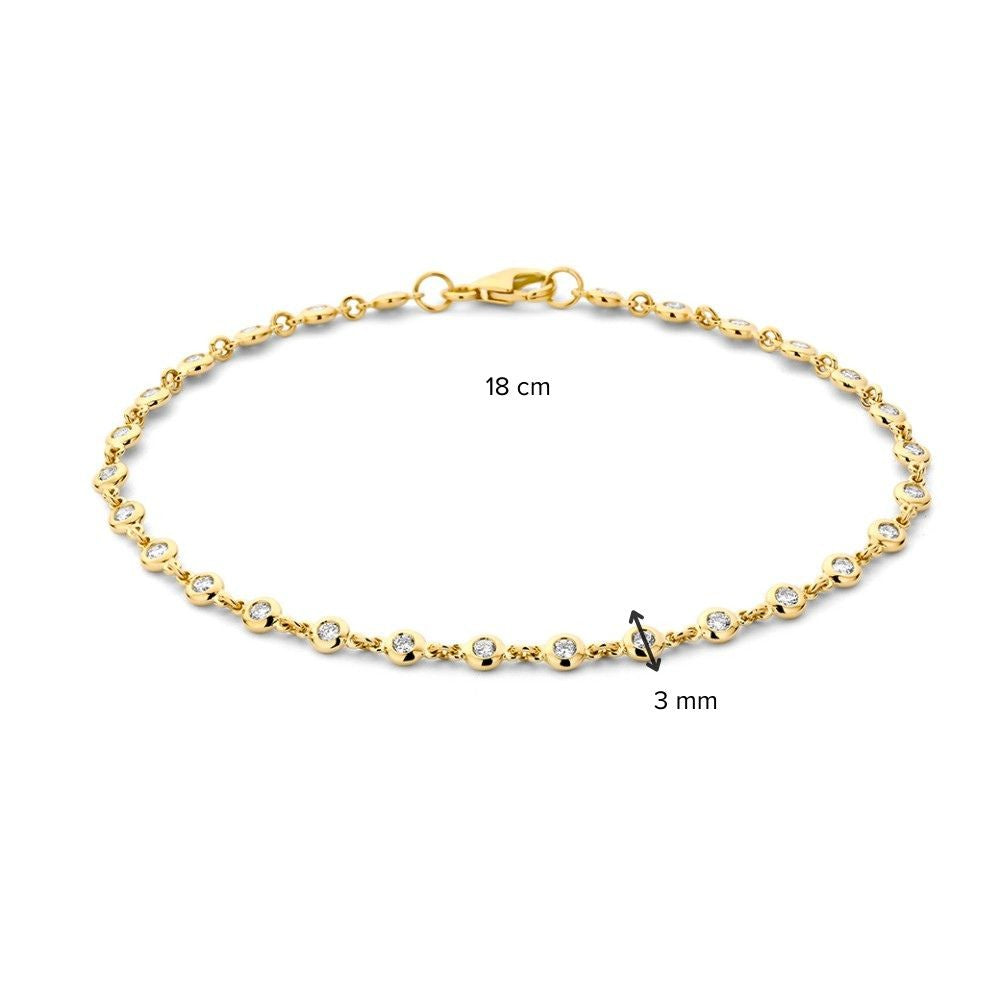 Armband geelgoud briljant 0,61 crt.