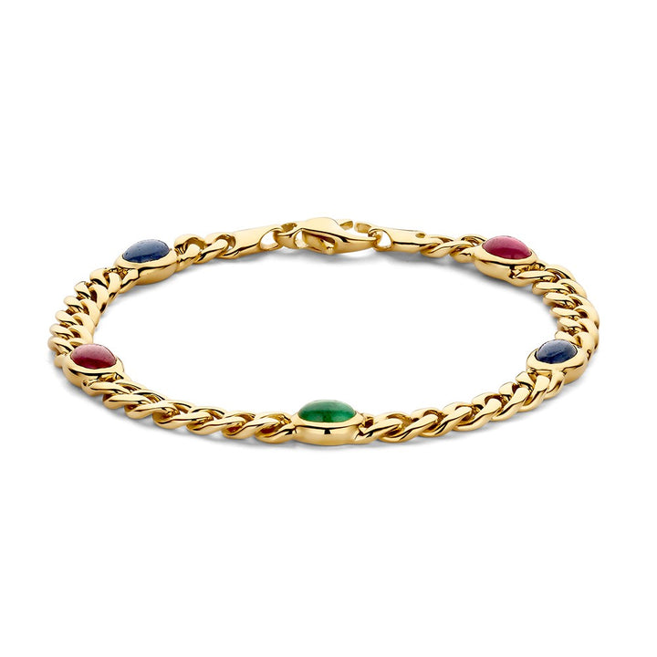 Armband geelgoud edelsteen