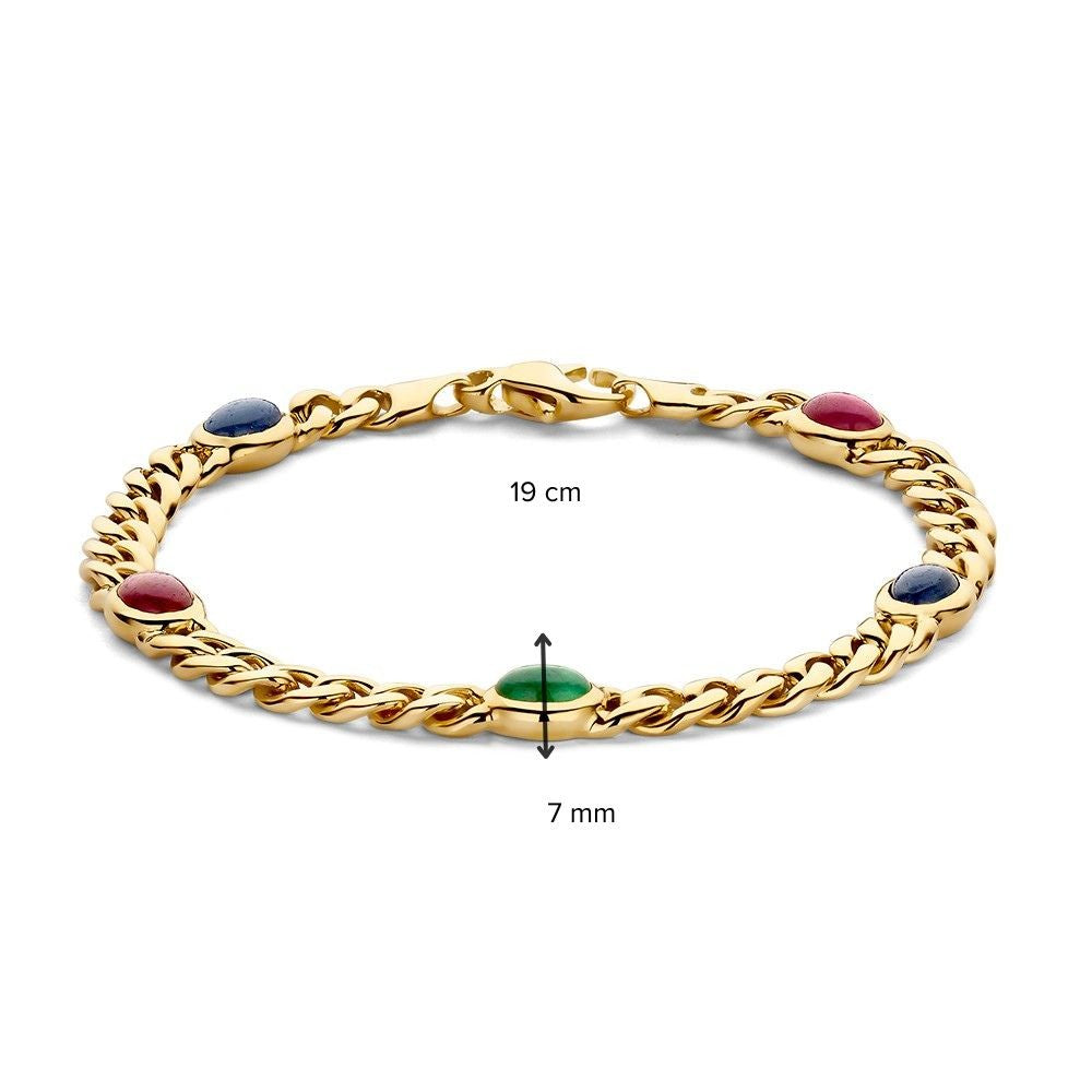 Armband geelgoud edelsteen