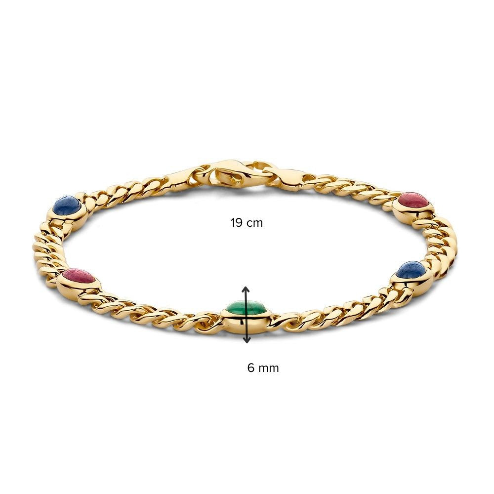 Armband geelgoud edelsteen