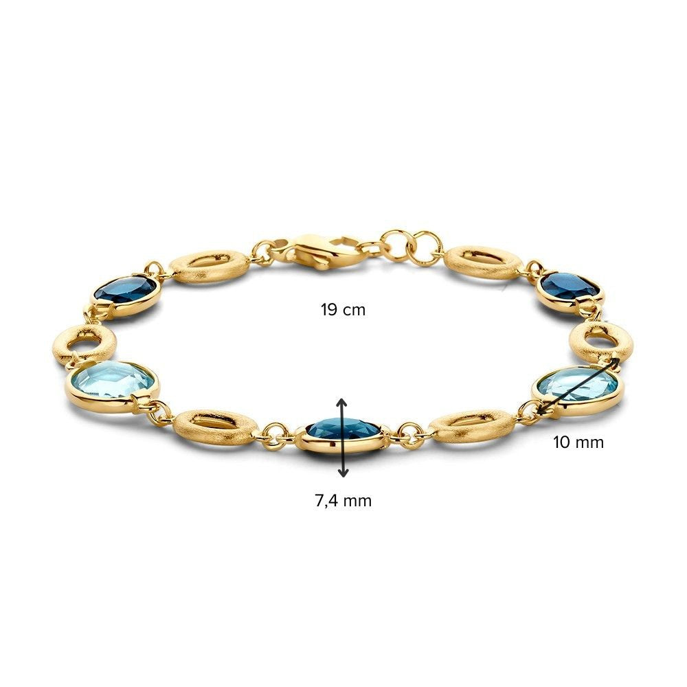 Armband geelgoud edelsteen