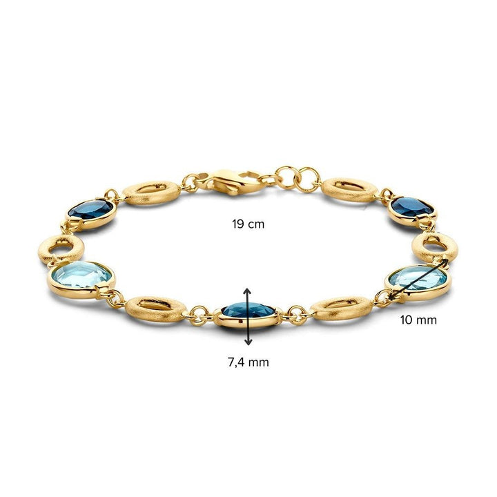 Armband geelgoud edelsteen