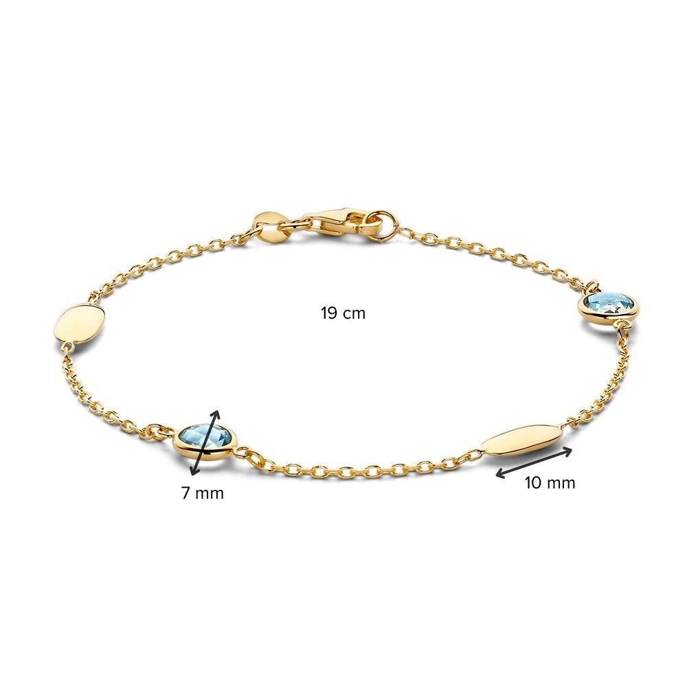 Armband geelgoud edelsteen