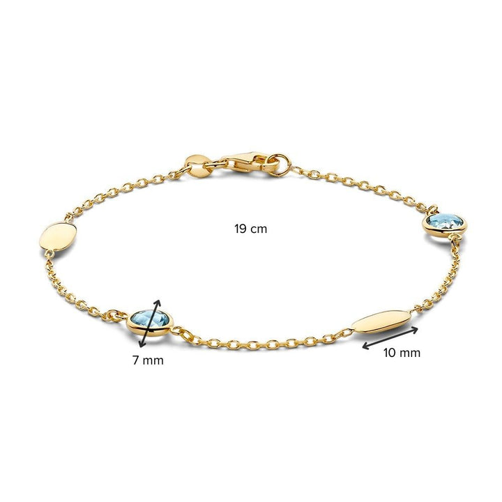 Armband geelgoud edelsteen