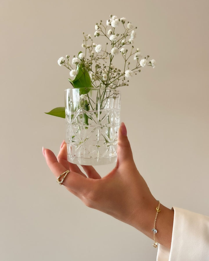 Geelgouden Armband met Lemon Quartz en Blauw Topaas – 14 Karaat, 19 cm