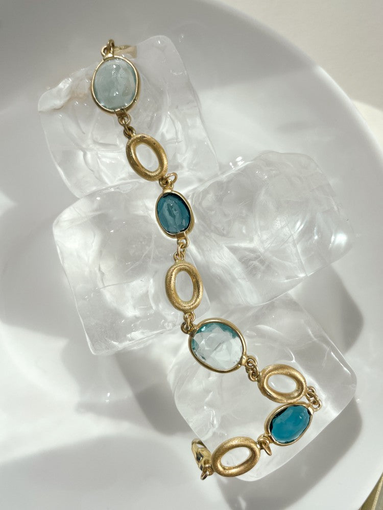 Armband geelgoud edelsteen