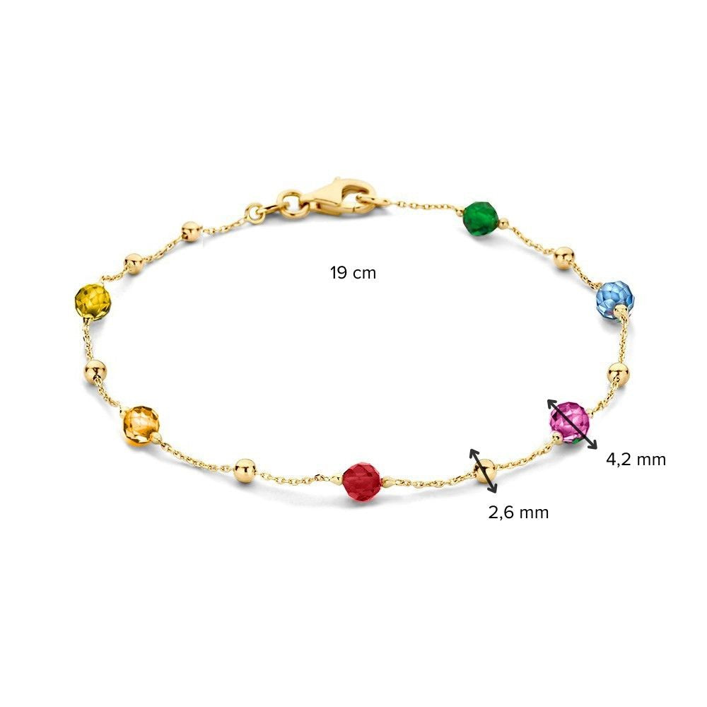 Armband geelgoud zirkonia