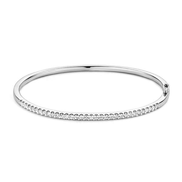 Witgouden Armband met Briljanten 0.96 crt - Elegante Damesaccessoire 14 Karaat