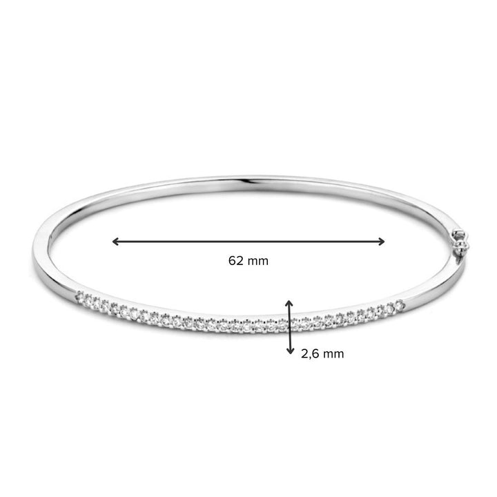 Witgouden Armband met Briljanten 0.96 crt - Elegante Damesaccessoire 14 Karaat