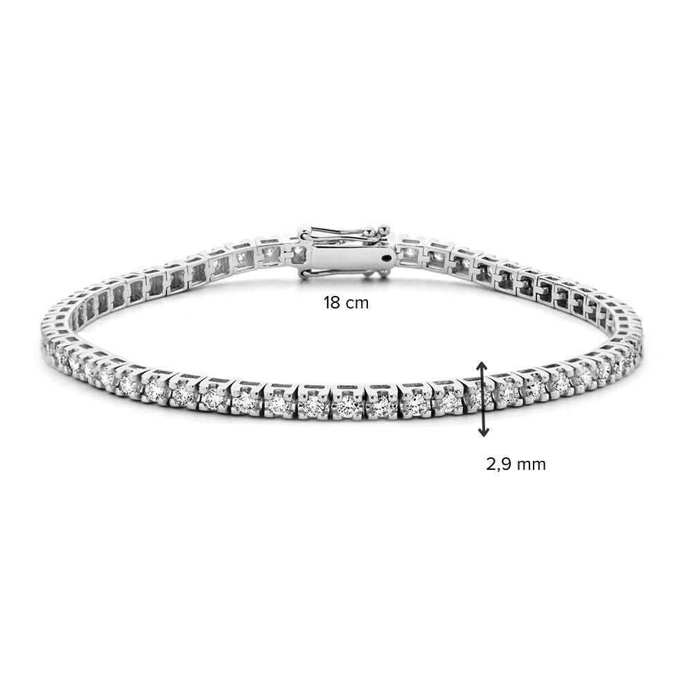 Witgouden Armband met Diamanten – 2.01 crt Briljant, 14 Karaat