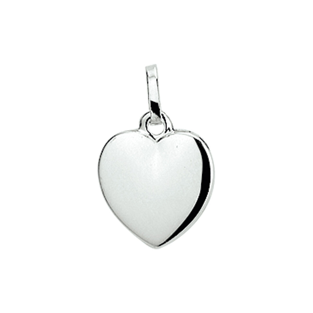 pendant heart silver white