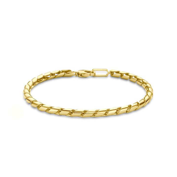 armband 4 mm 21 cm 14K geelgoud