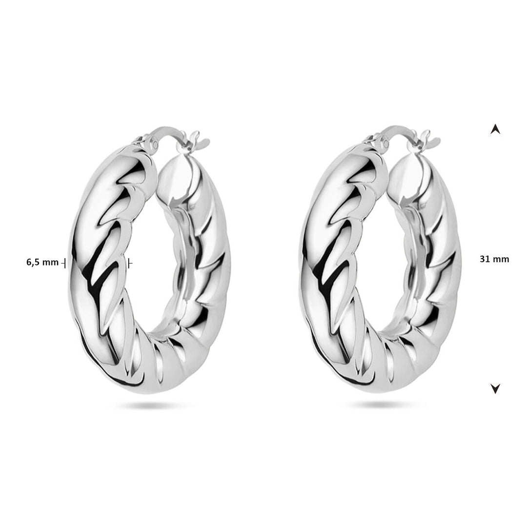 oorringen zilver gerhodineerd
