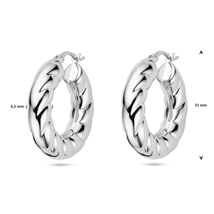 oorringen zilver gerhodineerd