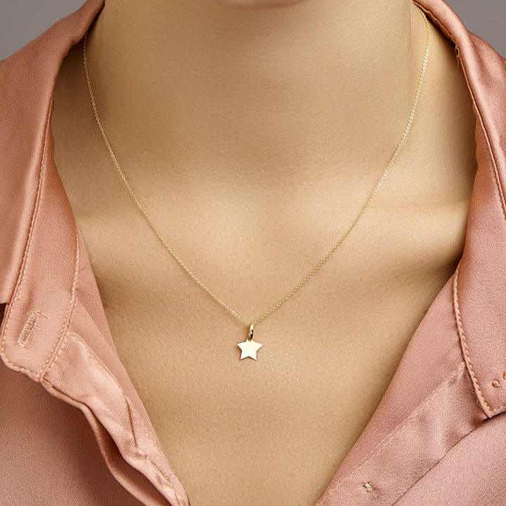 pendant star 14K yellow gold