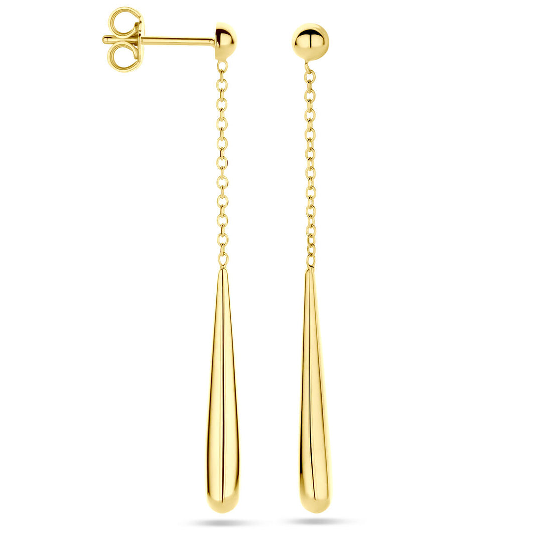 oorhangers druppel 25 mm 18K geelgoud