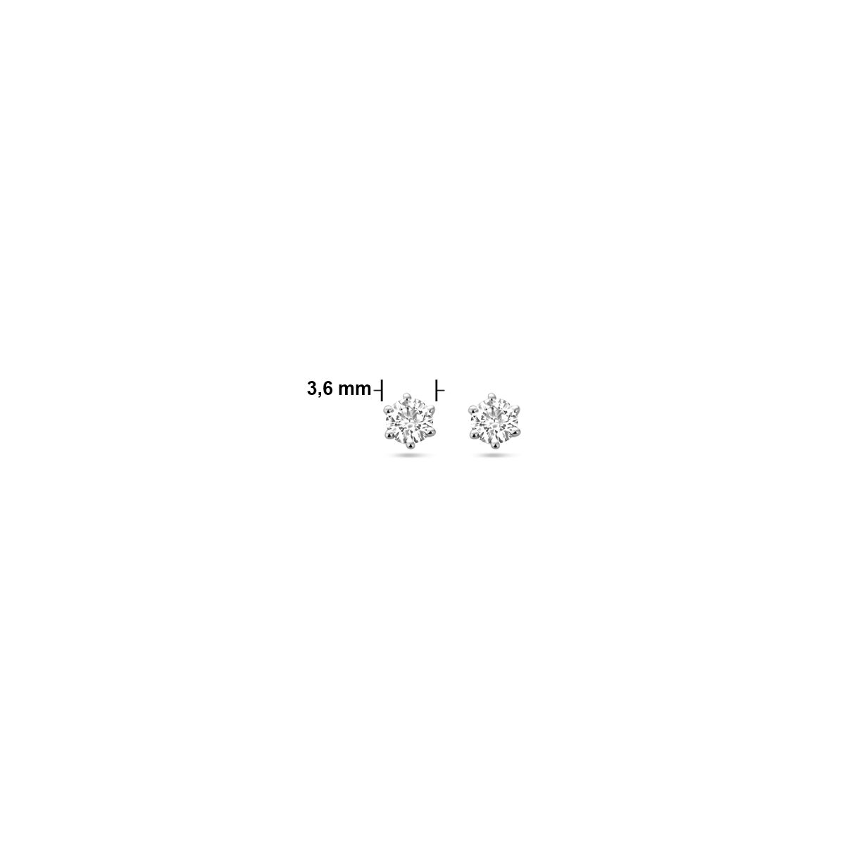 oorknoppen diamant h si 14K witgoud