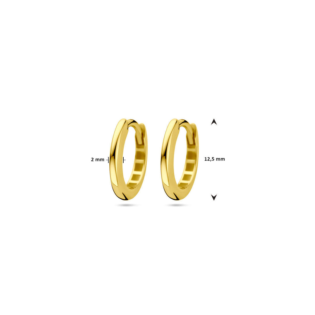 klapoorringen 12.5 mm 14K geelgoud