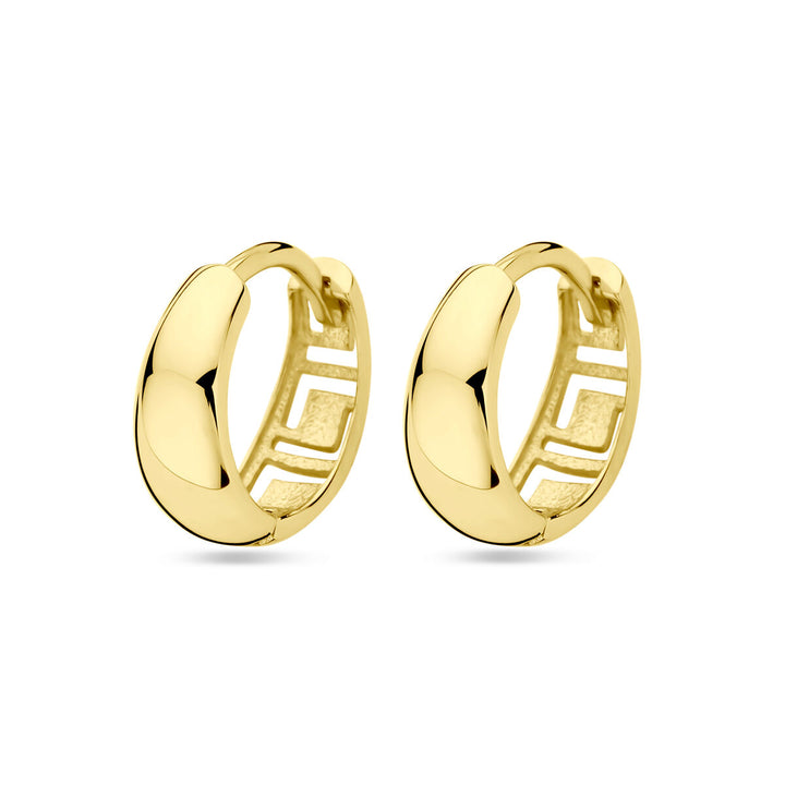 klapoorringen 12 mm 14K geelgoud