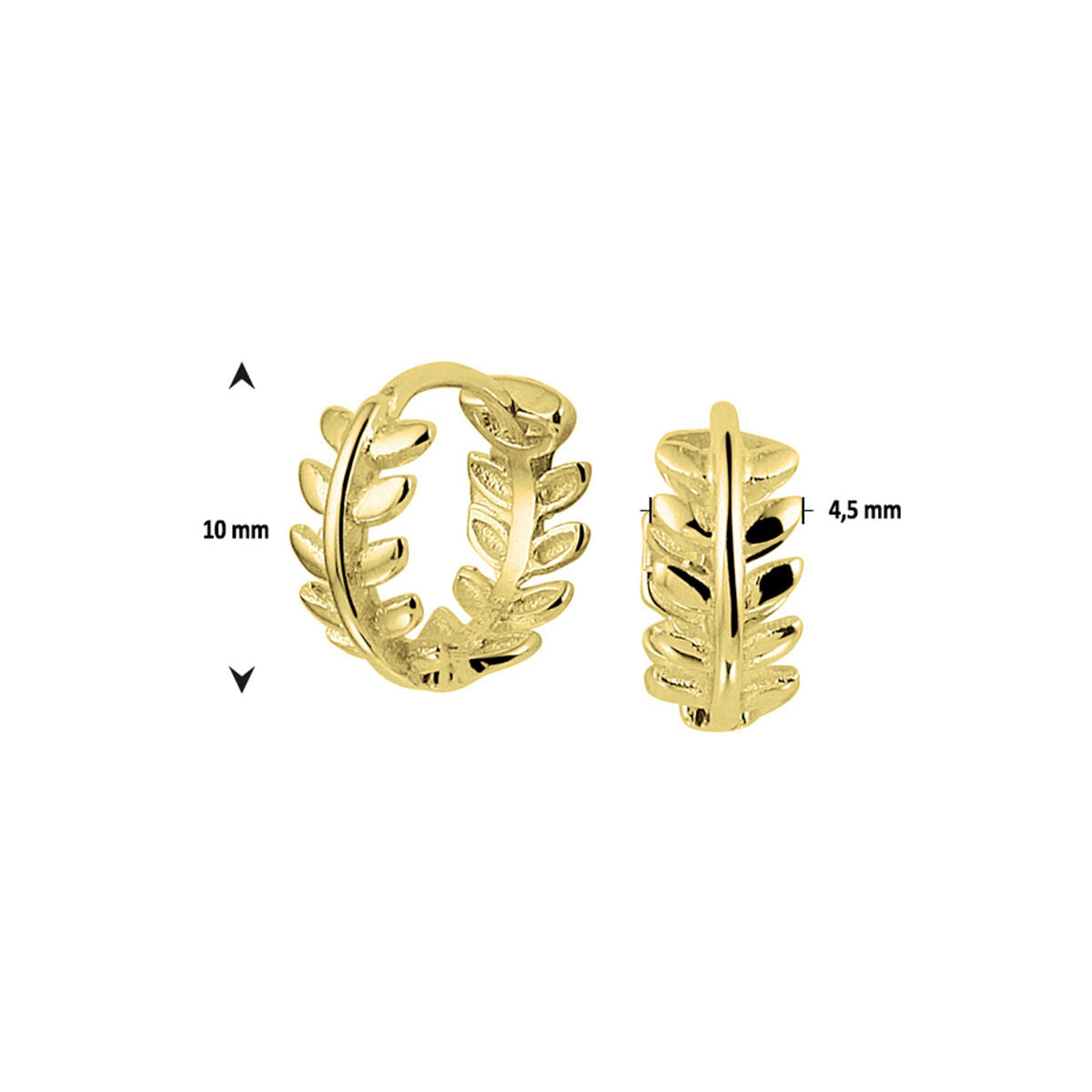 drop earrings 1 micron silver gold plated (yellow)