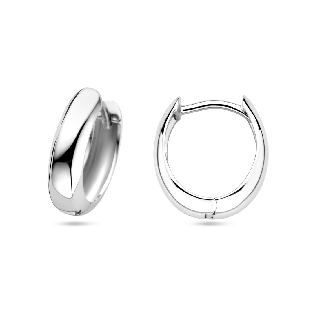 klapoorringen zilver gerhodineerd