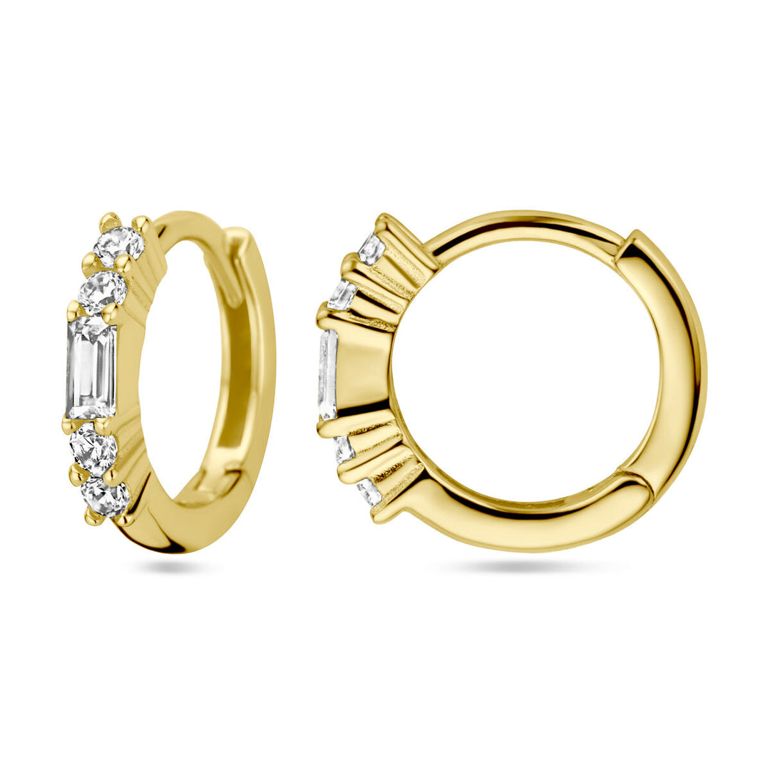 Ohrhänger Zirkonia 1 Mikron Silber vergoldet (gelb)