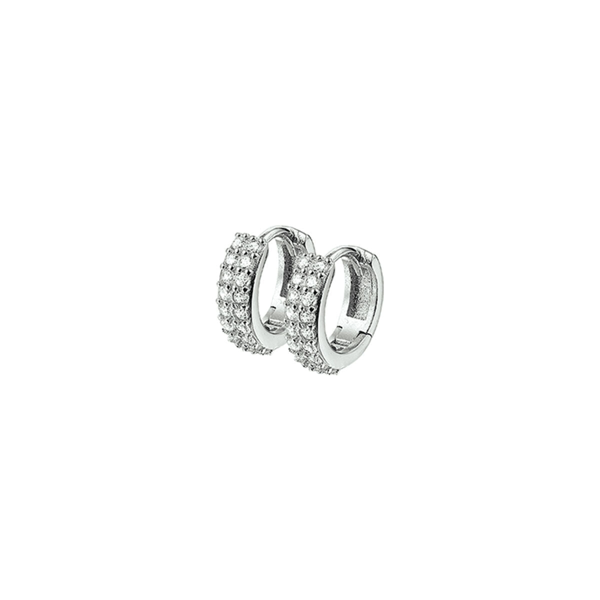 klapoorringen zirkonia zilver gerhodineerd