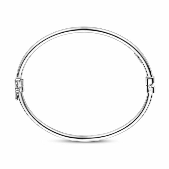 Zilveren bangle armband dames – gerhodineerd
