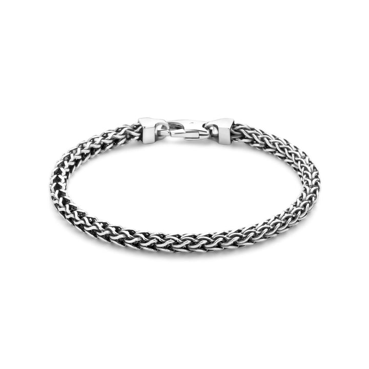 armband vossestaart 4,5 mm oxi zilver geoxideerd