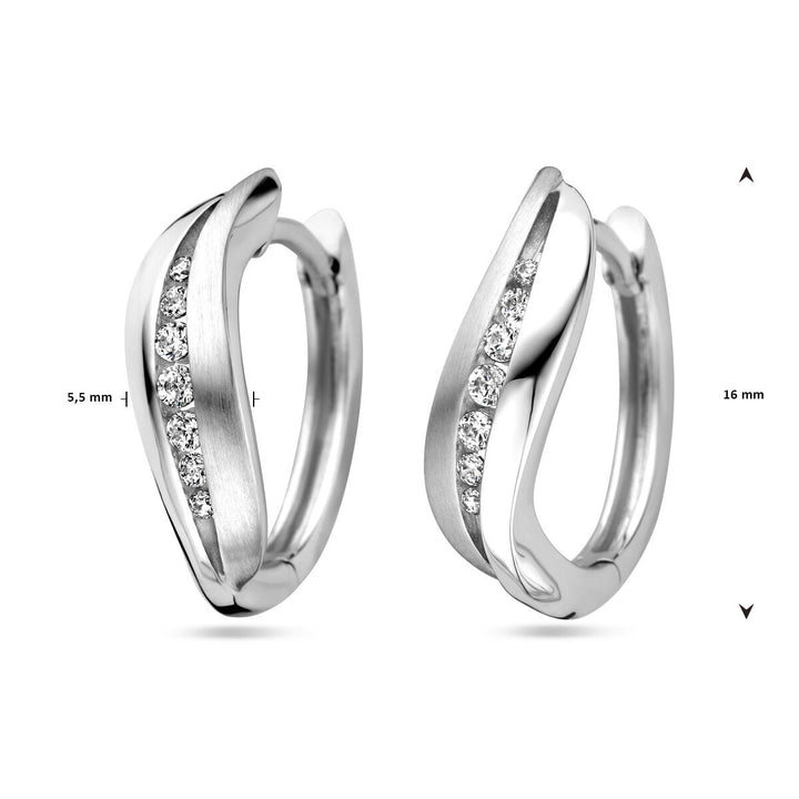 klapoorringen zirkonia zilver gerhodineerd