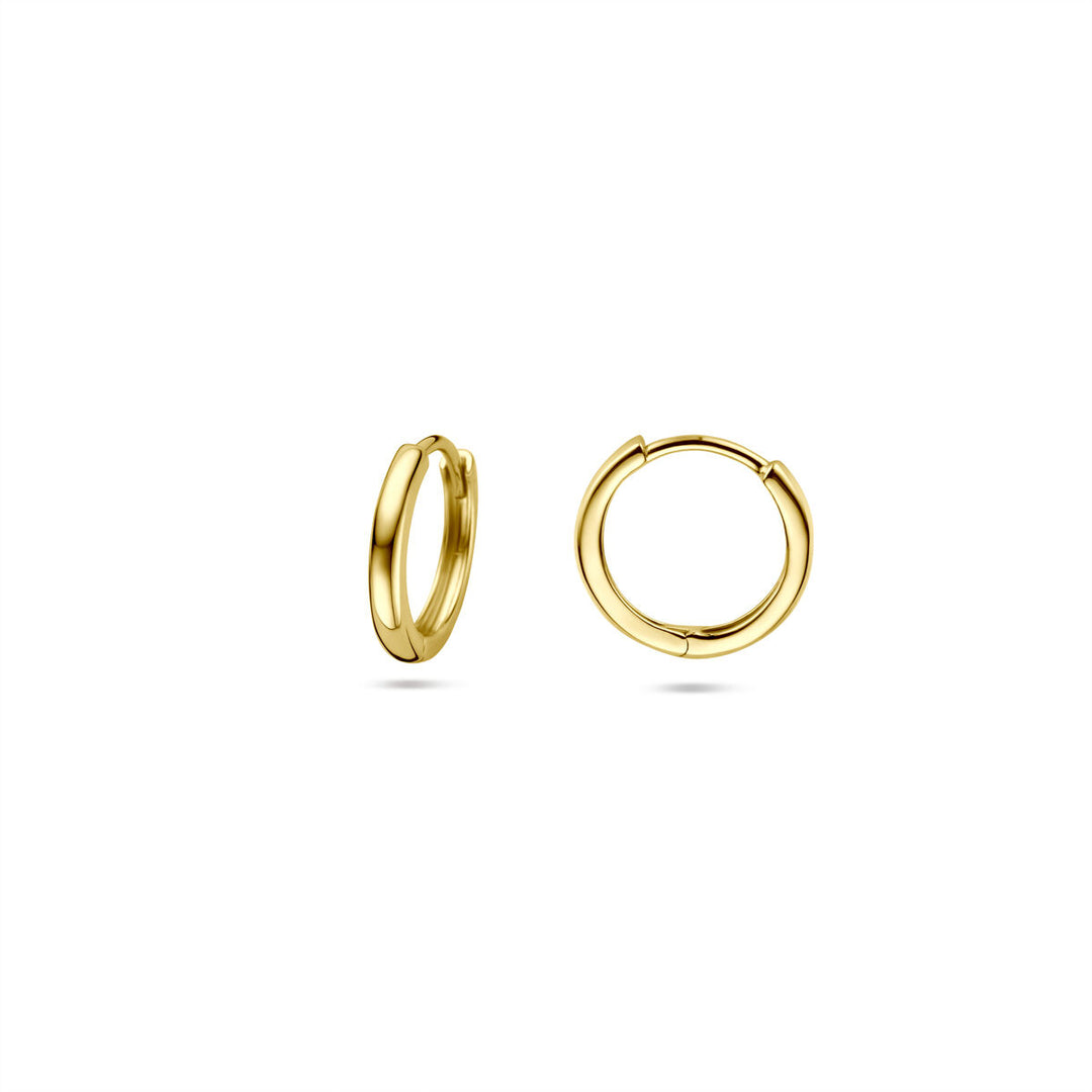 14k Geelgouden dames klapoorringen met scharniersluiting