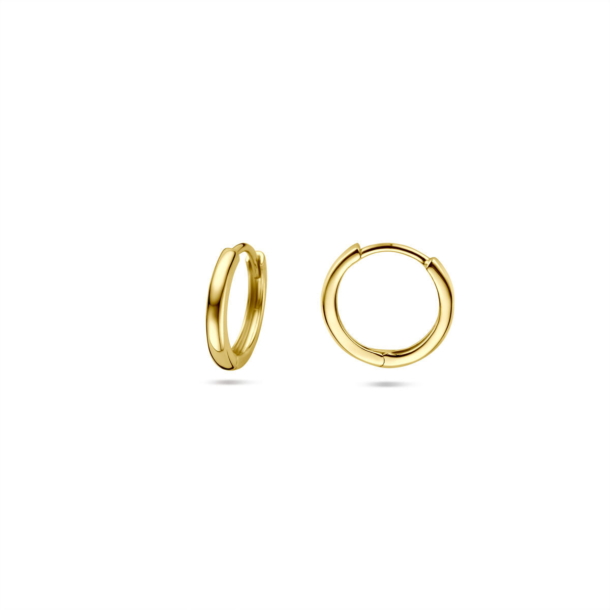 14k Geelgouden dames klapoorringen met scharniersluiting