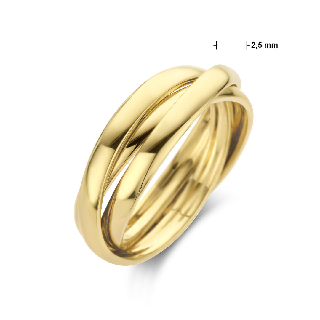 trinity rings 14K yellow gold