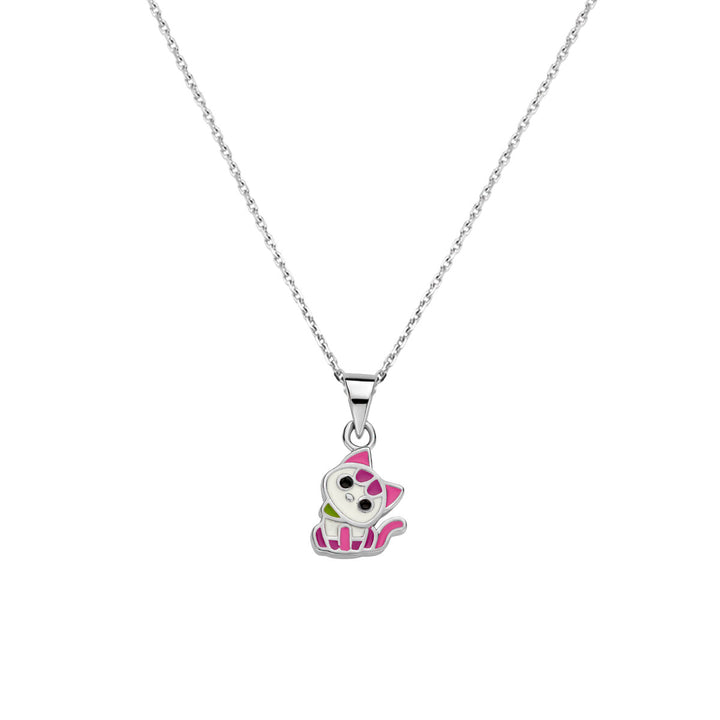 collier poes 36 + 4 cm zilver gerhodineerd