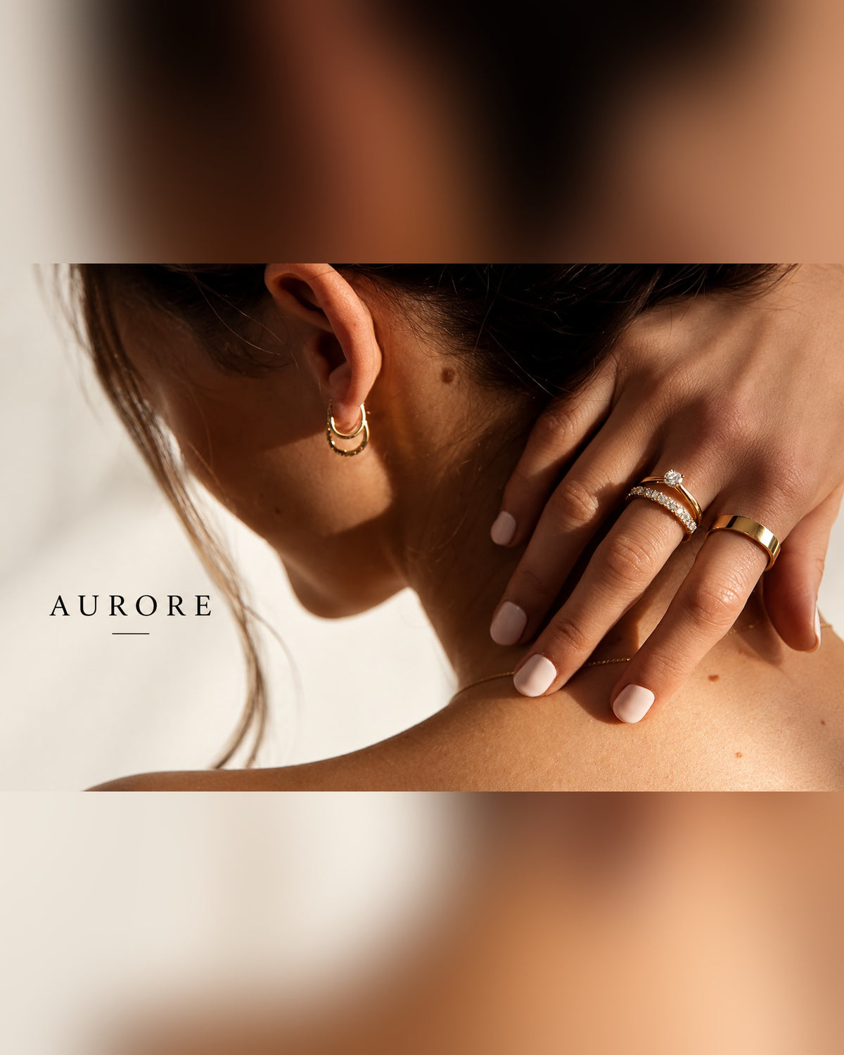 Aurore, 18 karaat goud met lab grown diamant
