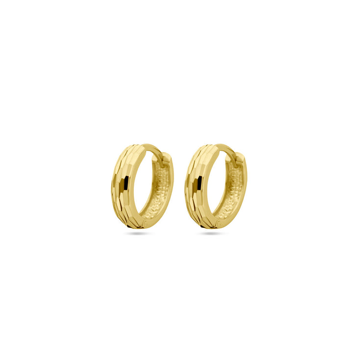 drop earrings diamond-plated 14K yellow gold