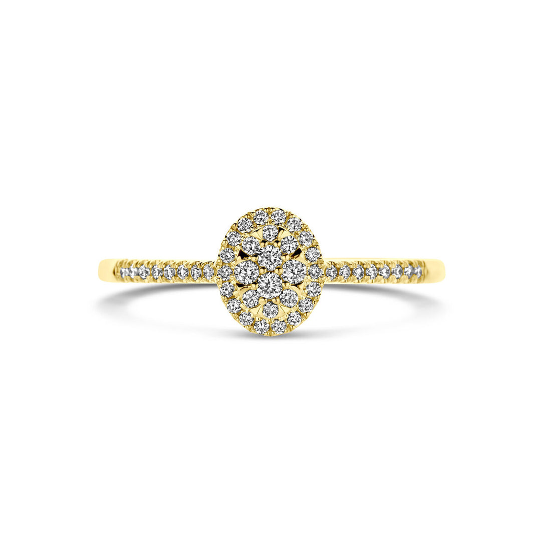 ring diamant 0.18ct h si 14K geelgoud