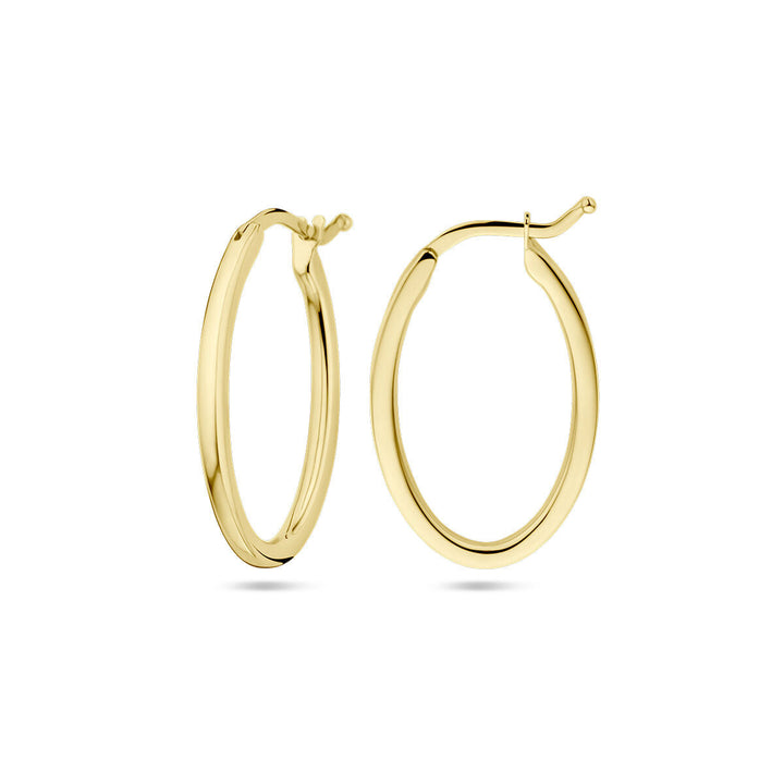 earrings oval 14K yellow gold