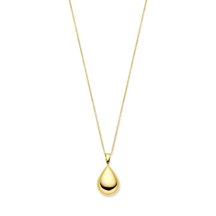 collier druppel 45 cm 14K geelgoud