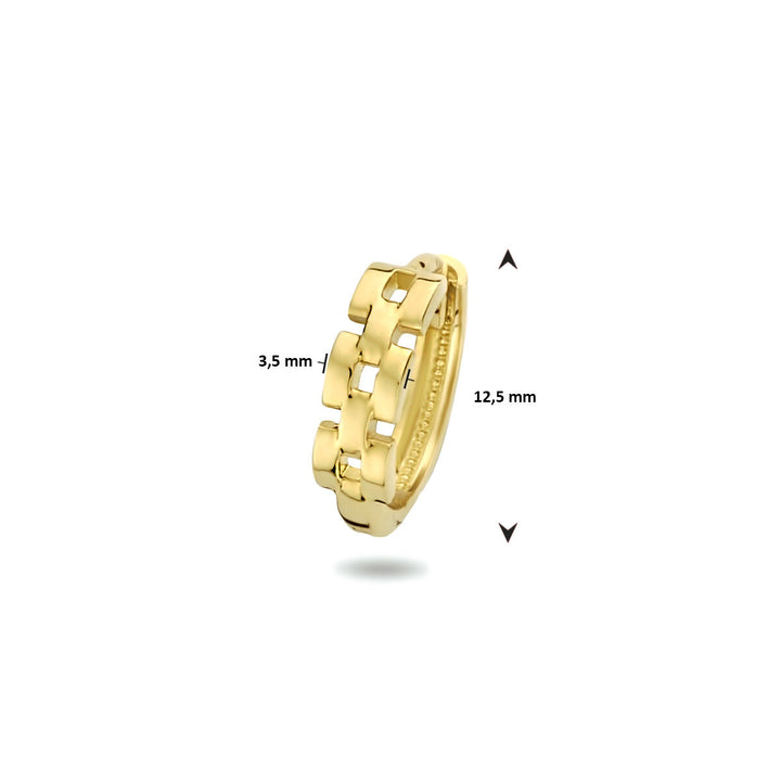 Tropfenohrring-Gliedermotiv pro Stück 14 Karat Gelbgold