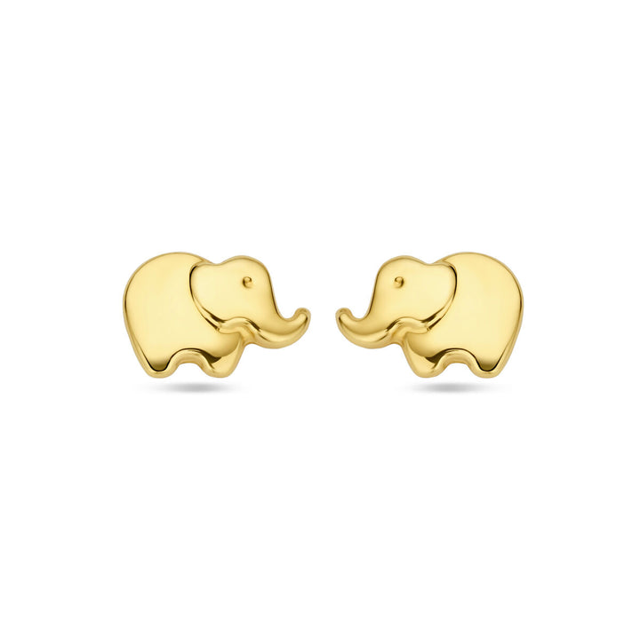 oorknoppen olifant 5 mm 14K geelgoud