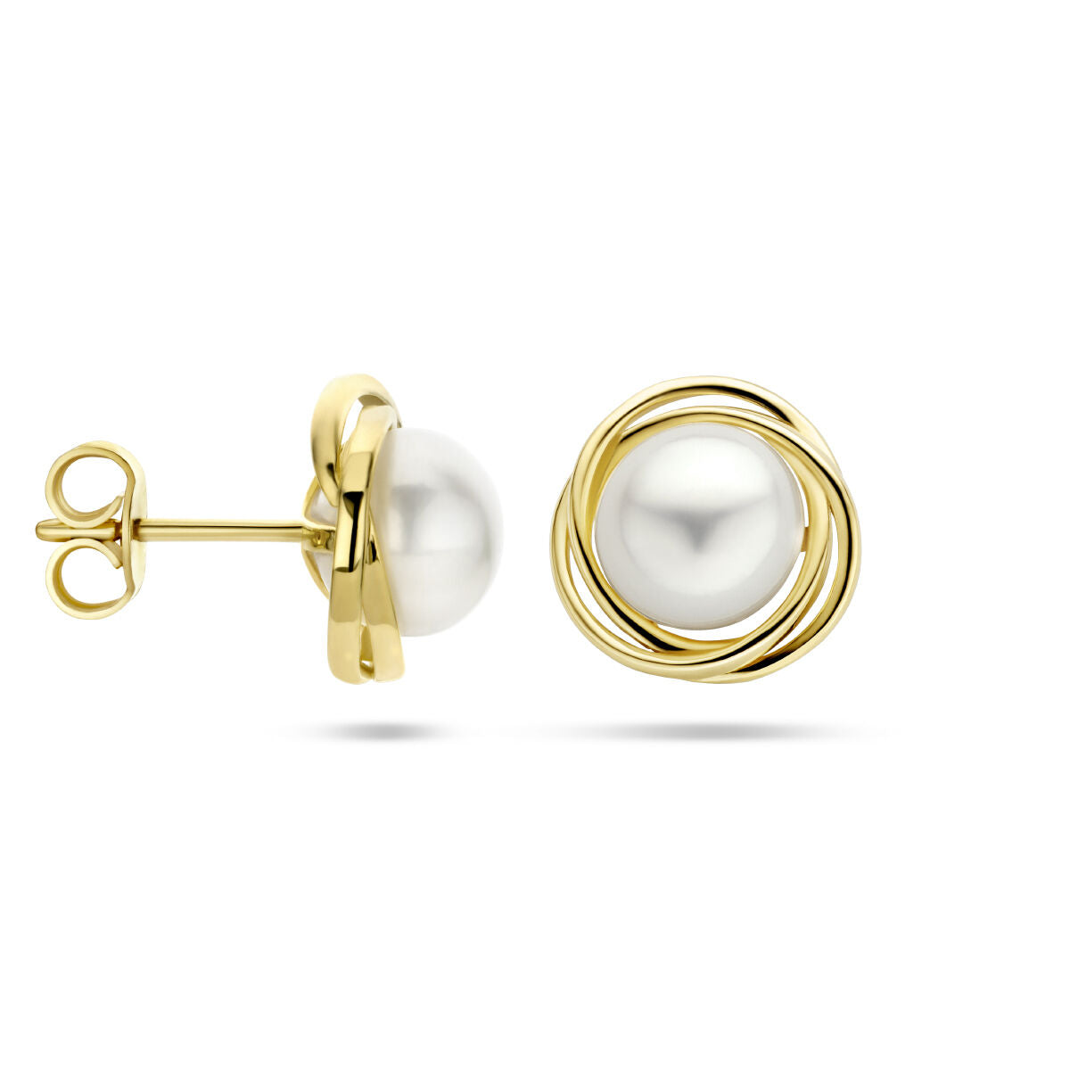 oorknoppen parel 14K geelgoud