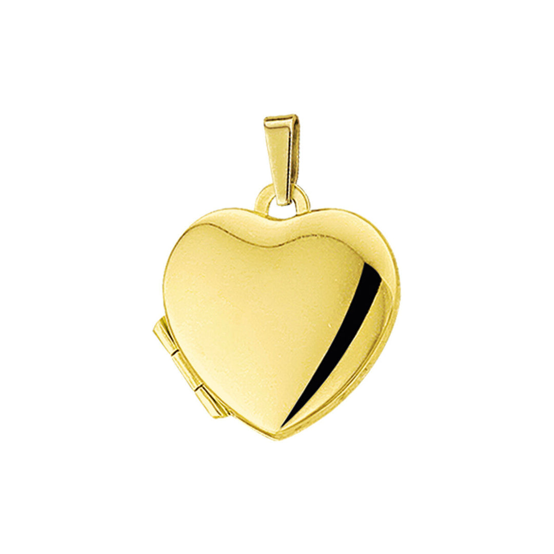 medallion heart 14K yellow gold