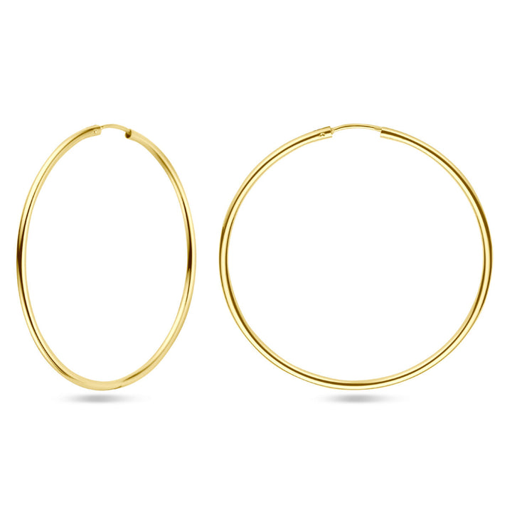 Ohrringe 1,8 mm Rundrohr 14K Gelbgold