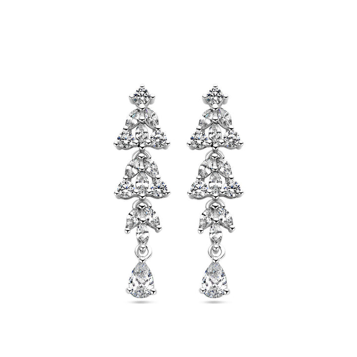 oorhangers zirkonia zilver gerhodineerd