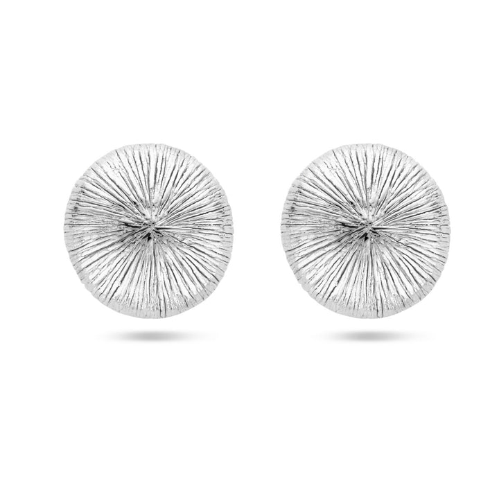 oorknoppen  25 mm zilver gerhodineerd